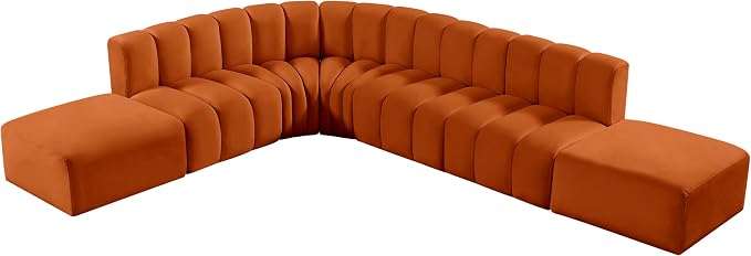 Meridian Furniture 103Cognac-S7A Arc Collection Modern | Contemporary Modular - Image 4