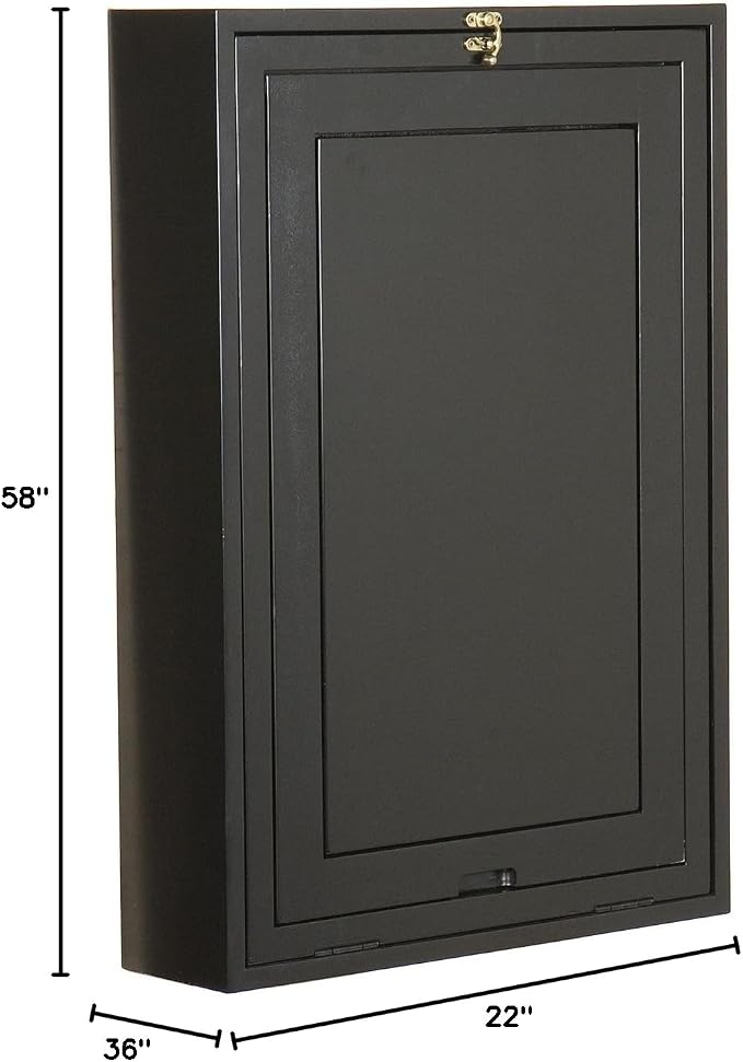 SEI Furniture - Minford Fold-out Convertible Desk - Black - Transitional Design - Image 3
