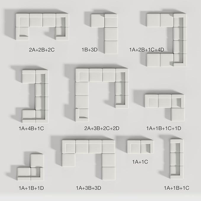 Novilla 141" Modular Sectional Sofa, Modern Cloud Sectional Couch - Image 5