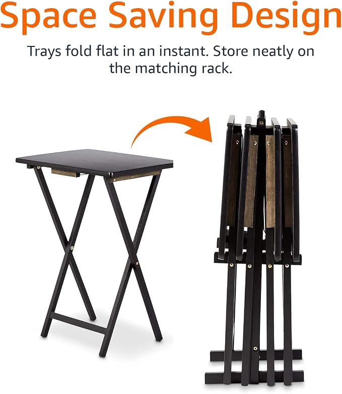 Amazon Basics Portable Foldable TV Tray Table - Image 6