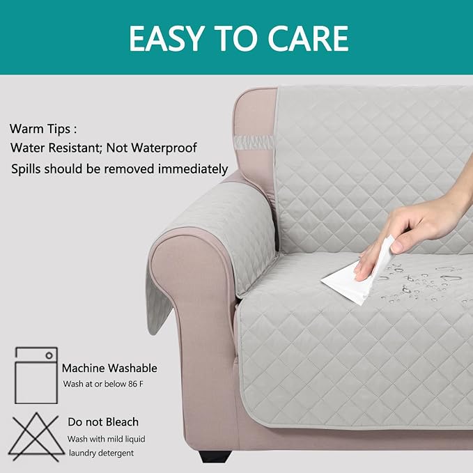 U-NICE HOME Recliner Chair Covers Reversible Chair Cover Pet Covers - Image 5