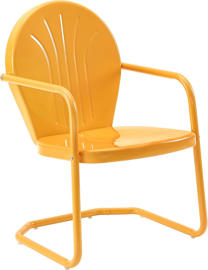 Crosley Furniture Griffith Outdoor Chair, Retro Metal Patio Chairs by CrosleyFurniture