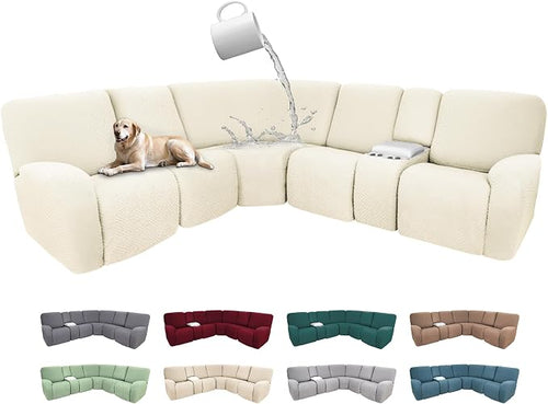 100% Waterproof Sectional Recliner Couch Covers by ROFASVCO