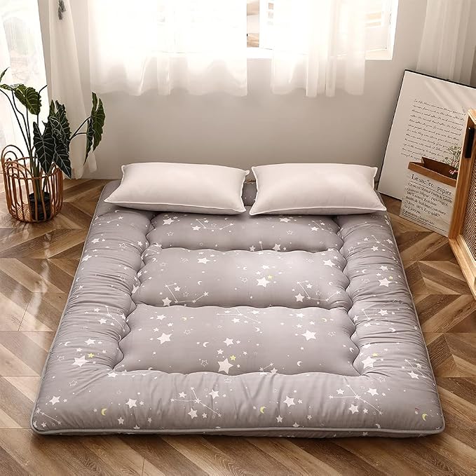 MAXYOYO Grey Constellation Japanese Floor Futon Mattress, Tatami Floor Mat by MAXYOYO