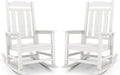 SERWALL Oversized Outdoor Rocking Chair Set of 2, HDPE Outdoor Rocking Chair by SERWALL