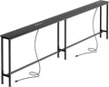 SUPERJARE Sofa Table with 2 Power Outlets and USB-C Ports, 5.9 Inch Narrow by SUPERJARE