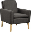 Modern Accent Chair for Living Room, Comfy Upholstered Linen Fabric Single Sofa by Lohoms