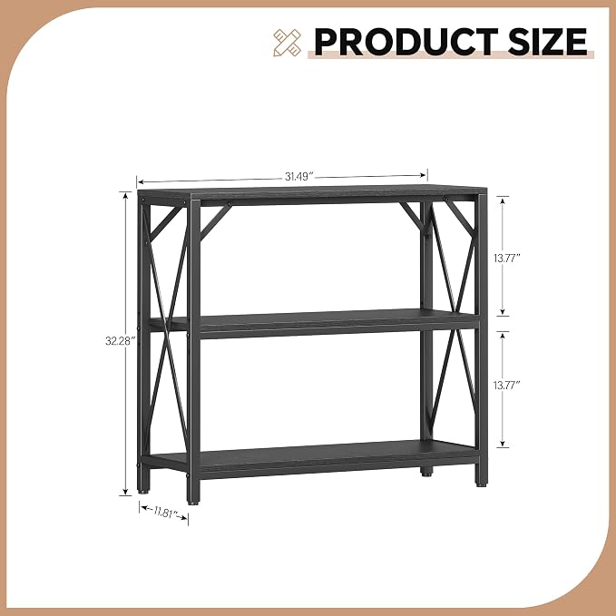 Homeiju Console Table 31.5" Width, 3-Tier Entryway Table - Image 3