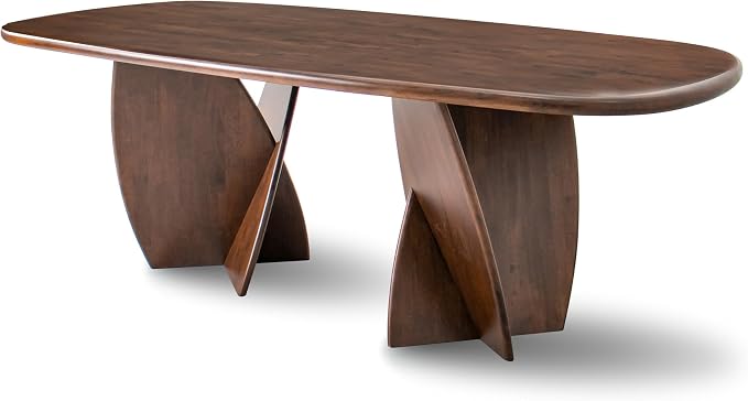 Furniture of America Nazaen XI Mid-Century Modern Solid Wood 82.6-inch Live - Image 5