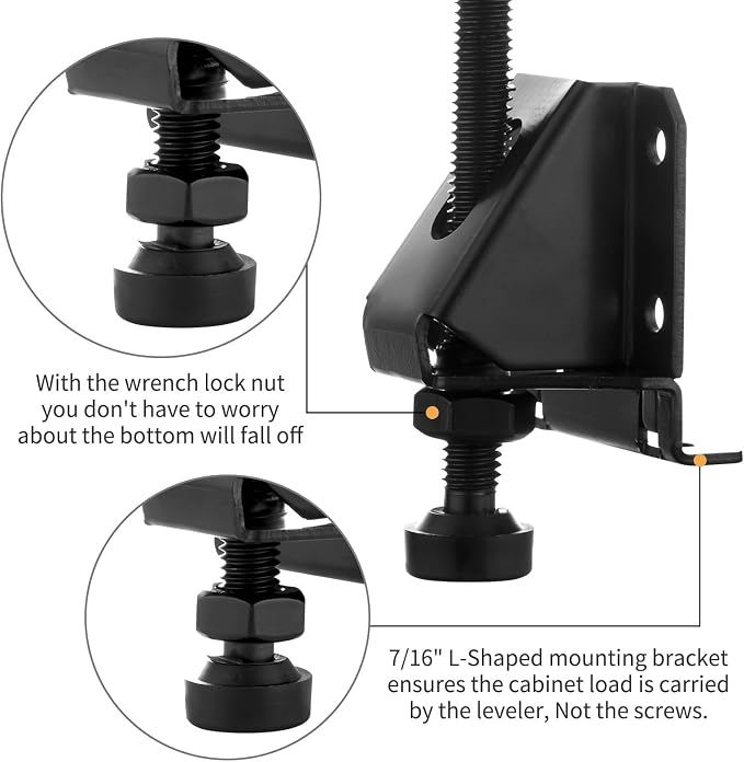 16 Pcak Adjustable Leveling Feet, Heavy Duty Furniture Levelers, Adjustable - Image 7
