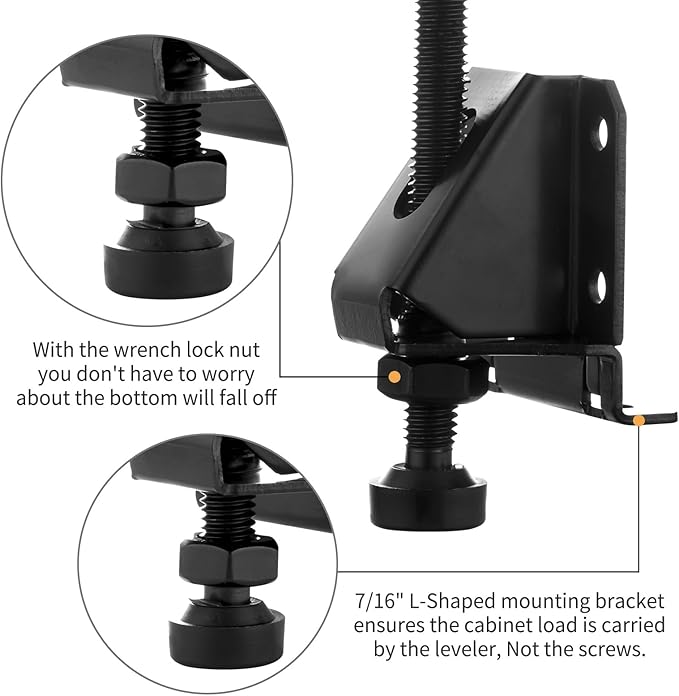 8 Pcak Adjustable Leveling Feet, Heavy Duty Furniture Levelers, Adjustable - Image 7