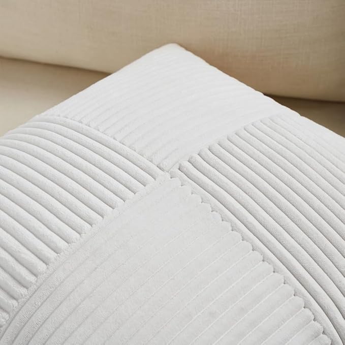 Fancy Homi 2 Packs White Long Lumbar Decorative Throw Pillow Covers 12x24 Inch - Image 4