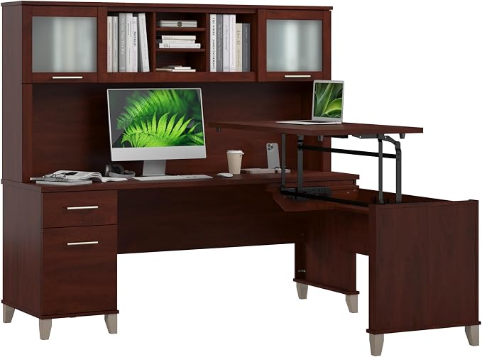 Bush Home 72-Inch L-Shaped Sit to Stand Desk by BushHome