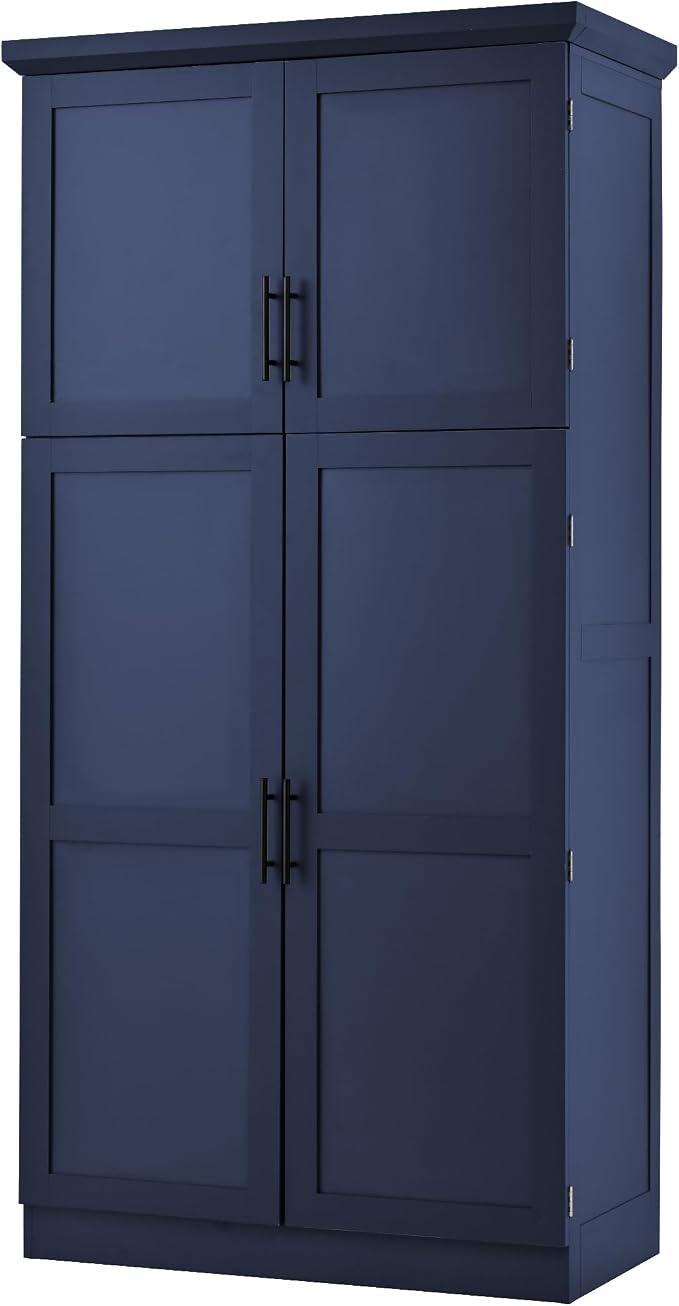 VilroCaz Freestanding Kitchen Pantry Tall Storage Cabinet, Wooden Kitchen - Image 8