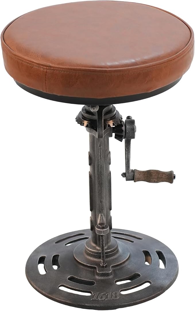 LOKKHAN American Antique Steampunk Deco Vintage Industrial Bar Cafe Stool - Image 8