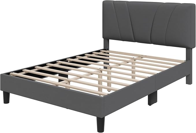 Novilla Queen Size Bed Frame Upholstered Platform Queen Bed Frame - Image 8