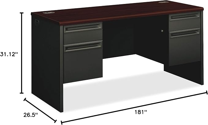 HON 38852NS 38000 Series 60 by 24 by 29-1/2-Inch Kneespace Credenza, Charcoal - Image 3
