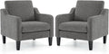 VINGLI Accent Chairs Set of 2 for Living Room, Light Grey Mid Century Modern by VINGLI