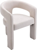 VESCASA Linen Barrel Dining Chair by VESCASA