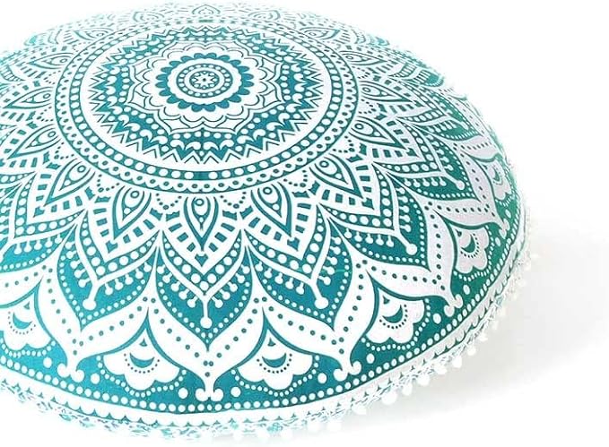 Mandala Floor Pillow Cover Meditation Cushion Seating Throw Hippie Round - Image 6