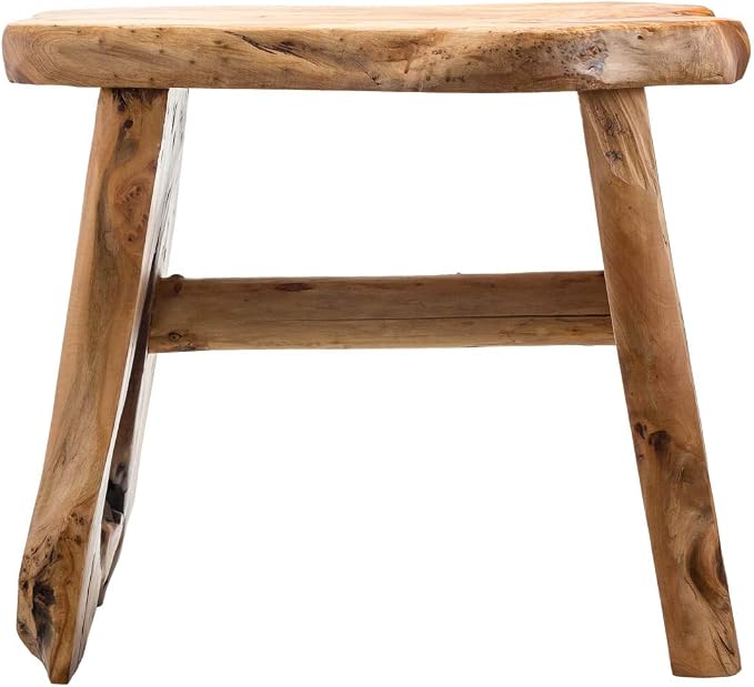 Natural Edge Cedar Wood Tree Stump Indoor/Outdoor Stool, Garden Bench, Night - Image 3