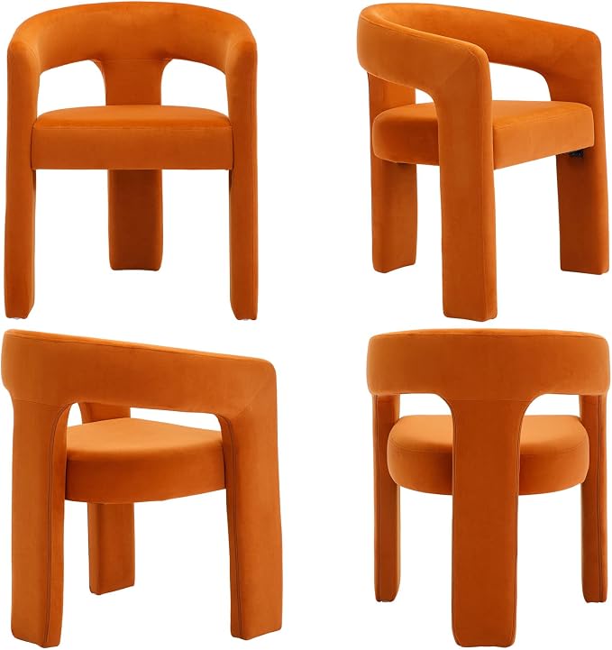 VESCASA Velvet Barrel Dining Chair - Image 7