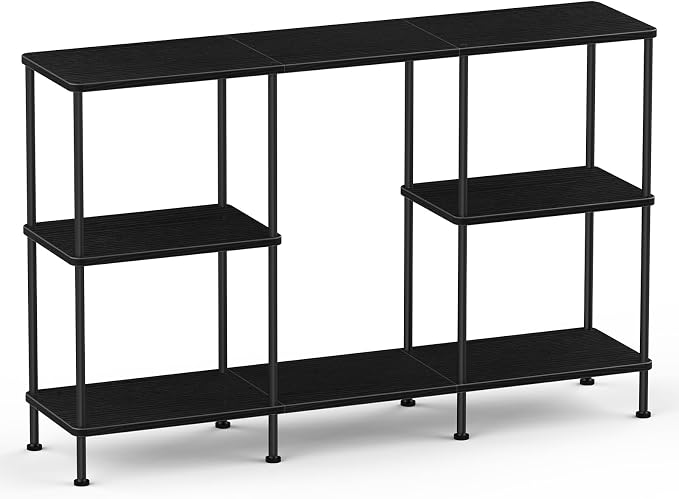 ETELI Tall Black TV Stand with Storage Small Entertainment Center - Image 7