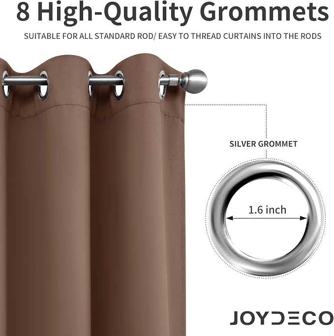 Joydeco Blackout Curtains 45 inch Length 2 Panels Set, Thermal Insulated Long - Image 5