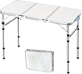 Yriuat Folding Camping Table 3ft Portable Picnic Table Adjustable Height Small by Yriuat