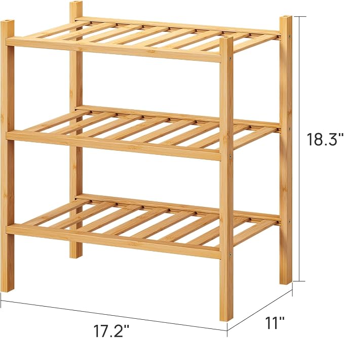 viewcare Small Shoe Rack, 3-Tier Shoe Rack - Image 2
