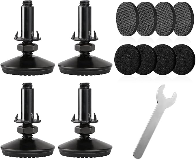 4 Set M10 Adjustable Leveling Feet, Heavy Duty Height Adjuster Furniture by Tahikem