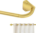 GXOACKJ Gold Curtain Rods for Windows 28 to 48 inch, 5/8 inch Adjustable Wrap by GXOACKJ