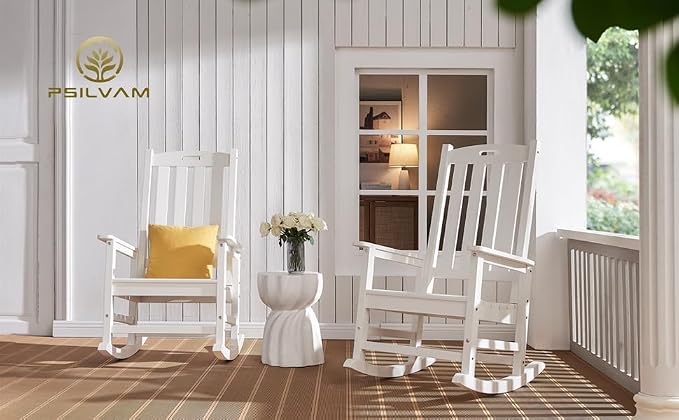 Psilvam Oversized Outdoor Rocking Chair, - Image 7