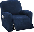 H.VERSAILTEX Velvet Stretch Recliner Couch Covers 4-Pieces Style Recliner Chair by HVERSAILTEX