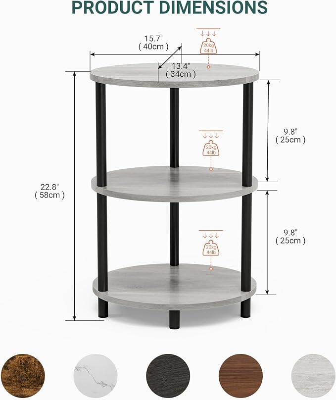 Round Pedestal End Table - Image 2