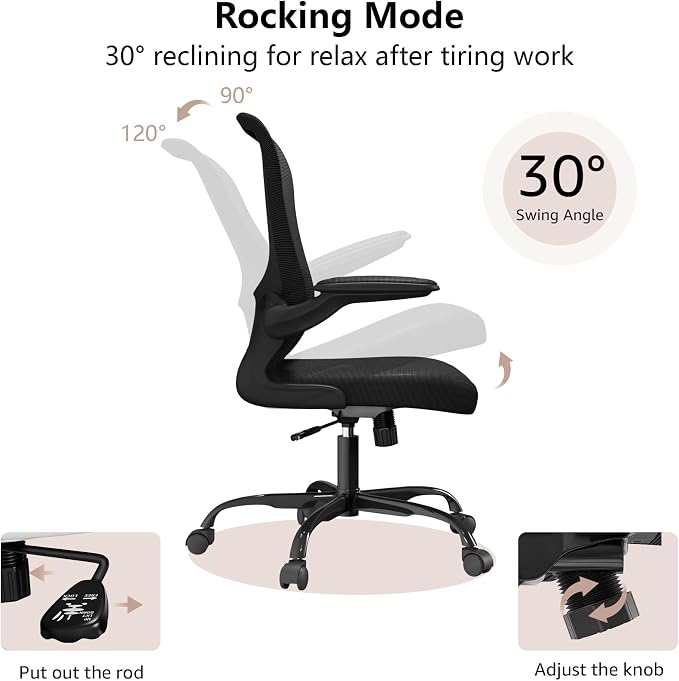 Ergonomic Office Chair, Comfort Swivel Home Office Task Chair, Breathable Mesh - Image 8