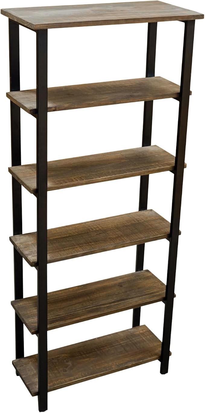 Alaterre Furniture Pomona Living Room 6-Tier Solid Wood Bookcase - Image 9