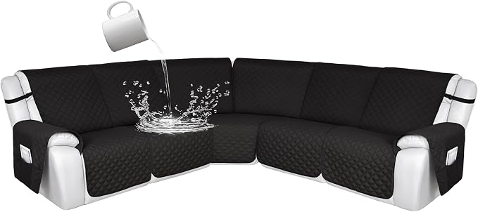 HDCAXKJ 100% Waterproof Reclining Sectional Couch Covers L Shape Recliner Sofa by HDCAXKJ