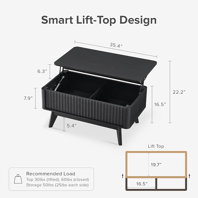 mopio Brooklyn Lift Top Coffee Table - Image 2