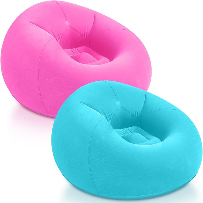 Realspring Inflatable Bean Bag Chairs Outdoor Blow up Camping Chairs Inflatable by Realspring