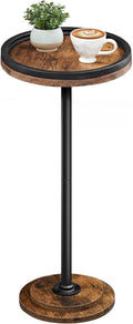 HOOBRO Small Round Side Table, Drink Table, Coffee Martini Table by HOOBRO