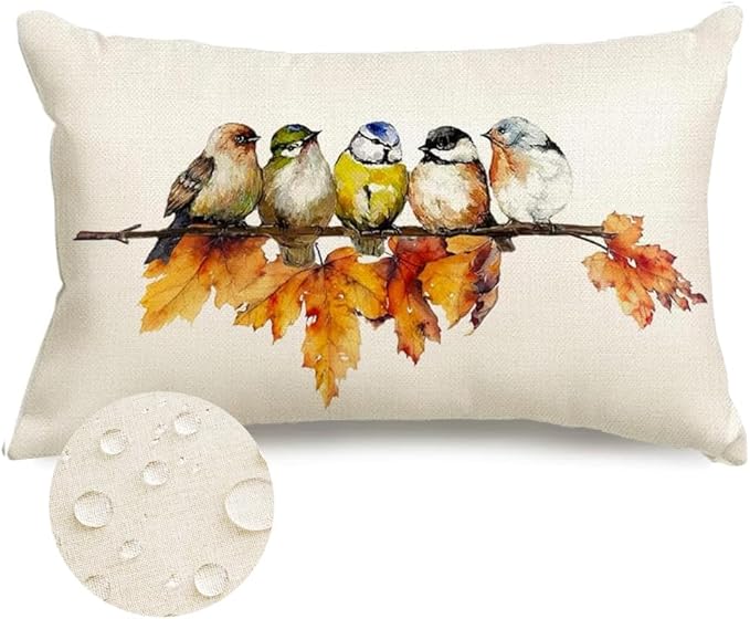 RABUSOFA Fall Outdoor Pillow Covers 12x20 Inch Waterproof Outdoor Thanksgiving by RABUSOFA