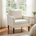 Mid Century Modern Accent Chair, Chenille Fabric Armchair by Unknown