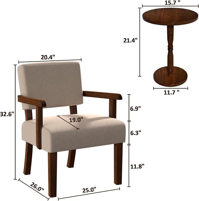 FAGAGA Accent Chair, Cat-Scratch Velvet Living Room Chairs Oversize - Image 2