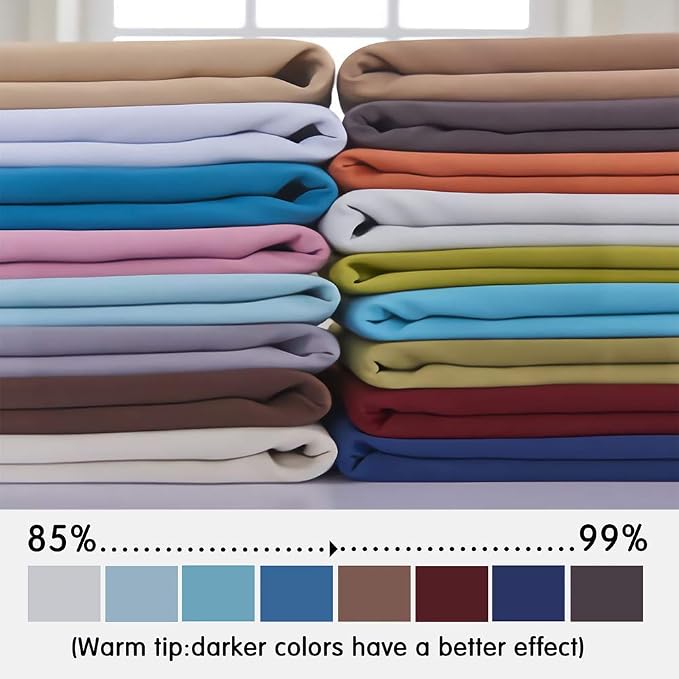 Yakamok Light Blocking Window Curtains Thermal Insulated Room Darkening Drapes - Image 3