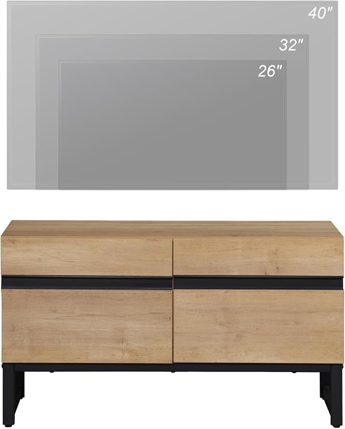 WAMPAT Modern TV Stand for 26-40 Inch TVs, Wood Entertainment Center - Image 5