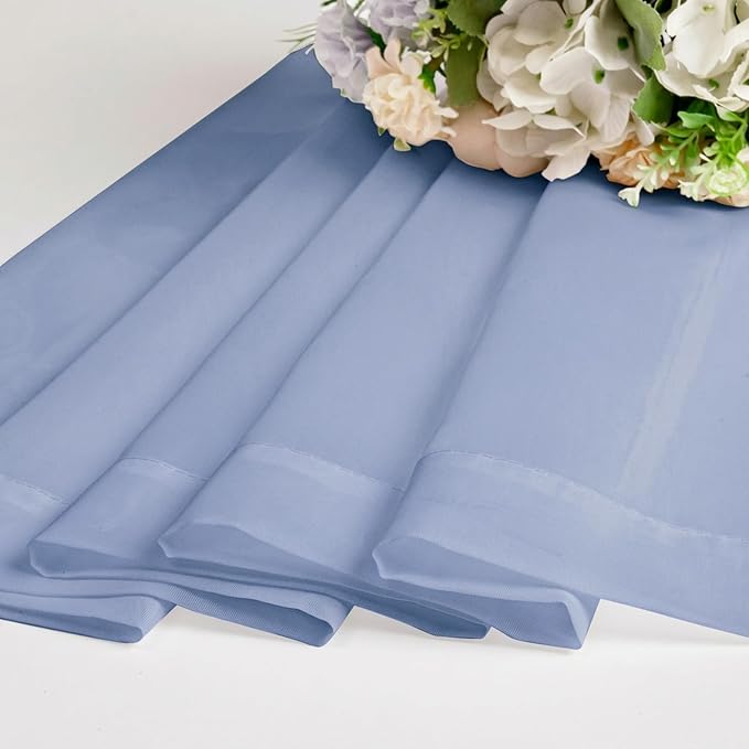 Chyhomenyc Sheer Curtains 36 inch Length 2 Panels Set - Image 8