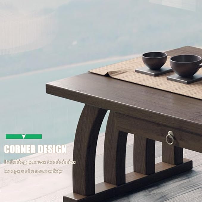 Bamboo Japanese Low Coffee Table, Altar Table - Image 3