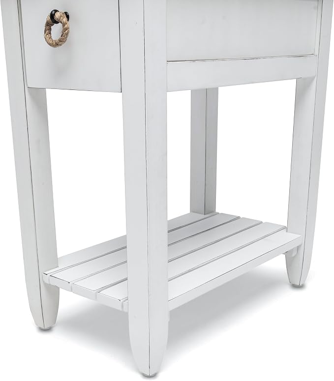 Sea Winds Trading Picket Fence Chairside Table Kiln-Dried Solid Wood Distressed - Image 11