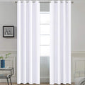 Yakamok Pure White Room Darkening Curtain Panels, Thermal Insulated Curtains by Yakamok